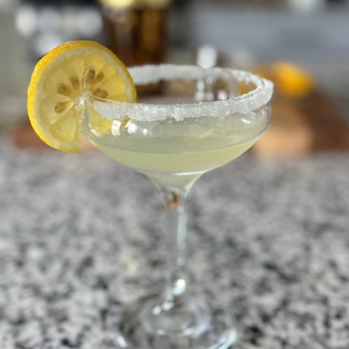 A recipe for a classic lemon drop martini.